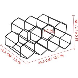 Range-Bouteilles,Casier &agrave; Vin en M&eacute;tal,Casiers &agrave; Vin en M&eacute;tal Comptoir,Support de Table pour Bouteilles de Vin,Organisateur de Casier &agrave; Vin,pour Bar,Cave &agrave; Vin,S&eacute;jour,Cuisine(Noir) - Neuf