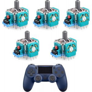 Lot De 5 Joysticks Analogiques 3d Pour Manette Ps5 Module De Remplacement Haute Pr&eacute;cision Pi&egrave;ces De Rechange Pour R&eacute;paration De Contr&ocirc;leur Joystick Sensible Et Fluide - Neuf