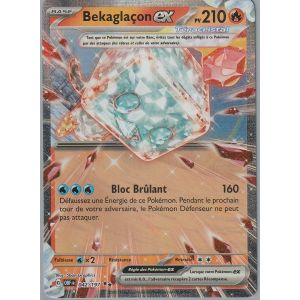 Carte Pokémon - Bekaglaçon Ex - 042/197 - Ultra-Rare - Ev3 Flammes Obsidiennes - Neuf