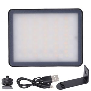 Lampe video RVB 8 W, eclairage de remplissage RVB pour photographie en direct, avec 13 modes d'eclairage, 80 perles de lampe, batterie rechargeable - Neuf