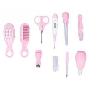 Kit De Soins Pour Bebe 10 Pieces, Rose, Leger Et Portable, Kit De Soins Complet Pour Tout-Petits - Neuf