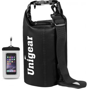 KALANKA-Sac étanche 2 L/5 L/10 L/20 L/30 L/40 L avec étui pour téléphone et Longue bandoulière réglable pour Bateau/Kayak/pêche/Rafting/Natation/Camping/Snowboard - Neuf