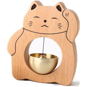 LETNERNY-Dopamine Carillon Éolien En Forme De Chat Porte-Bonheur Pour Décoration De Maison, Magasin, Bureau, Fenêtre, Porte D'Entrée - Neuf
