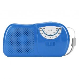 Radio AM FM Haut-parleur intégré professionnel haute sensibilité son clair Vintage Mini radio de poche pour voyage en plein air à la maison Bleu - Neuf