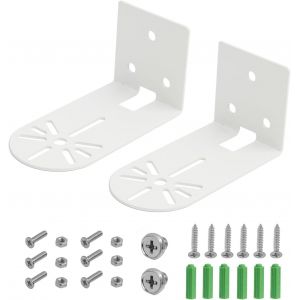 2pcs Support d'angle Camera Exterieur Mural Perforation pour cam&eacute;ra d'int&eacute;rieur Montage de Surveillance, Accessoires en M&eacute;tal Robuste pour Installation de Cam&eacute;ra de Surveillance (NO Cam&eacute;ra) - Neuf