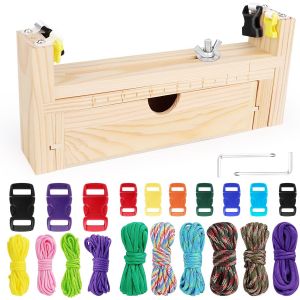 Mevronisshop-Gabarit Paracorde Bois Fabricant De Bracelet De Gabarit R&eacute;glable Kit Paracorde Bracelet Gabarit De Paracorde Avec Fermoir Pour Tressage - Neuf
