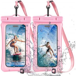 Kal-Lot De 2 Étuis Flottants Ipx8 Pour La Natation, Sac Étanche Pour Téléphone Avec Cordon Compatible Avec Iphone 16e, 16, 15, 14, 13, 12, Samsung Galaxy S25, S24, S23 Ultra A16, A35, A26, Etc - Neuf