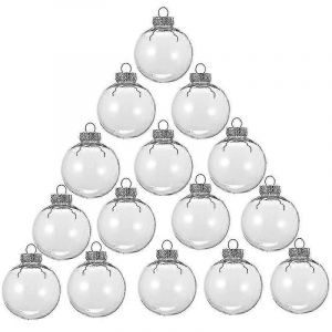 15 Pcs Boules De Noël Rondes Transparentes Boules De Noël De Noël Remplissables En Boules De Noël En Plastique - Neuf