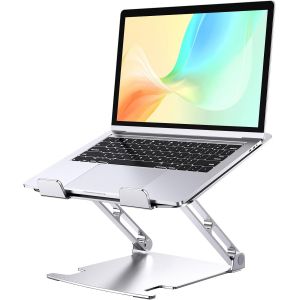 JEXNOVASHOP-Support Ordinateur Portable Aluminium, Refroidissement Support PC Portable Ventil&eacute; avec Double Axe Rotation R&eacute;glables Pliable Ergonomique, Support de Livres, Compatible avec MacBook (10""- - Neuf