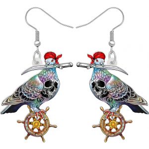 Kal-Acrylique Colombe Oiseau Boucles D'oreilles Bijoux Dangle Pour Femme Filles Charme Cadeau - Neuf