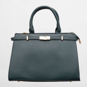 Sac thumette trap&egrave;ze avec clip dor&eacute; 32x13x22cm Femme GEORGES RECH - Neuf
