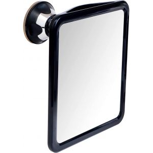 SUBZONAL-MIRRORVANA Grand Miroir de Douche Anti bu&eacute;e avec Ventouse pour Rasage et Salle de Bain, Miroir incassable, 20 cm x 17 cm (Noir) - Neuf