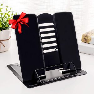 Support De Lecture,Porte-Livre Chevalet En Métal Multifonction,Portable Réglable Support Livre En Métal,Pour Livres/Téléphone Portable Porte-Copie Chevalet Pupitre Stand(Noir) - Neuf
