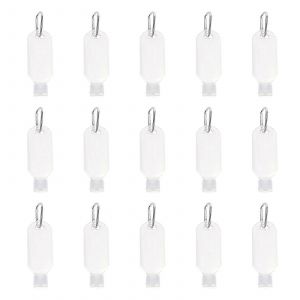 15pcs 50ml Bouteilles rechargeables avec crochet Désinfectant pour les mains Contenants de voyage Contenants d'alcool (bouteilles transparentes Crochet à motif aléatoire) - Neuf