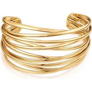 Bracelets Open Bracelet Gold Women's Wide Bracelet Inner Diameter - Neuf