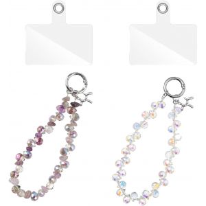 Kalcx-Lot De 2 Cha&icirc;nes De T&eacute;l&eacute;phone Portable Courtes Pour T&eacute;l&eacute;phone Portable-Pendentif Pour T&eacute;l&eacute;phone Portable-Dragonne Pour Smartphone,Sac,Cl&eacute; - Neuf