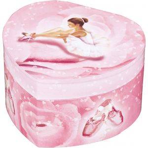 Trousselier - Ballerine - Bo&icirc;te &Agrave; Bijoux Musicale - Id&eacute;al Cadeau Jeune Fille - Phosphorescent - Brille Dans La Nuit - Musique Lac Des Cygnes - Colori Rose - Neuf