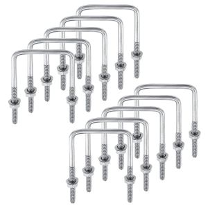 Lot De 10 Boulons En U M6 Carr&eacute;s En U 80 X 50 Mm,Carr&eacute; En U Tube,Boulons En U En Acier Inoxydable,Boulons Carr&eacute;s En U Avec &Eacute;crou Et Rondelle Pour Tuyau D'eau Fixe,Tube Et Bateau - Neuf