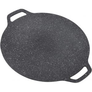 JEXNOVASHOP-Po&ecirc;le &agrave; Barbecue Cor&eacute;enne, Plaque Chauffante Ronde &agrave; Rev&ecirc;tement Antiadh&eacute;sif &agrave; 6 Couches, Plaque Chauffante Ronde pour Barbecue, Gril en Fonte &eacute;maill&eacute;e, Compatible pour Induction,(30cm) - Neuf