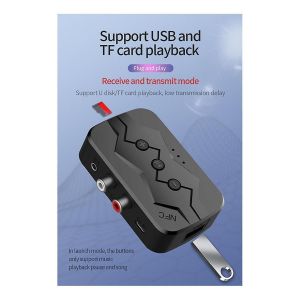 5.0 Récepteur Bluetooth tout-en-1 L¿émetteur Bluetooth NFC prend en charge la lecture de disque TF U Appel RCA - Neuf