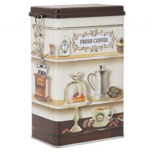 Boite A Cafe Simple Et Portable En Fer Blanc Pour Bijoux, Bracelets, Boucles D'oreilles, Rangement - Neuf
