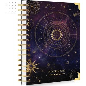 Chenquansarl-Journal &Agrave; Grille &Agrave; Pois &Agrave; Spirale, Format A5 (14,7 X 21,6 Cm), Couverture De Divination Ciel &Eacute;toil&eacute;, Cadeau D'astrologie Pour Homme Et Femme, 240 Pages, Papier &Agrave; Pois &Eacute;pais 100 G/M&sup2; - Neuf