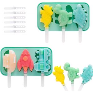 Kal-Moule A Glace,2pcs Moule À Glace Silicone Batonnet Sans Bpa Avec Batonnet Glace Pour Diy Glace Glace - Neuf