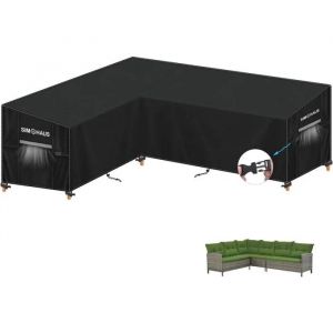 Housse Canap&eacute; D'angle Ext&eacute;rieur Imperm&eacute;able Anti-Uv 190x250x90x80/60cm - Protection Jardin. - Neuf