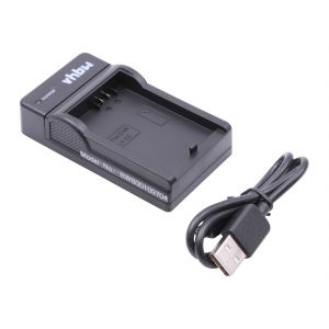 vhbw Chargeur USB compatible avec Canon EOS 1000D, 450D, 500D, Kiss X3, Kiss F, Kiss X2 cam&eacute;ra cam&eacute;scope action-cam + t&eacute;moin de charge 8,4 V - Neuf