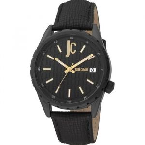 Montre - Just Cavalli - Jc1g217l0045 - Quartz - Acier Inoxydable - Cuir Noir - Neuf