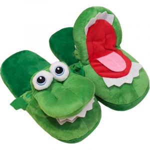 Chaussons En Coton Peluche Crocodile Qui Peuvent Danser Et Ouvrir La Bouche - Neuf