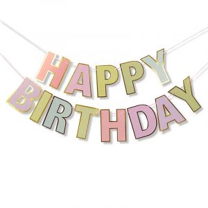 Marguerite Joyeux Anniversaire Fête Décoration Bannière Blanc Fleur Guirlande Drapeau Fête D'anniversaire Décor Décoré Scène Banderoles Fournitures - Neuf