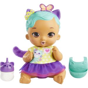 Tdrfl-My Garden Baby Poupée Bébé Chaton Boit Et Fait Pipi (30 Cm) Et Accessoires,Avec Couche Réutilisable,Bavoir Et Biberon,Jouet Enfant,Dès 3 Ans,Hhl22 - Neuf