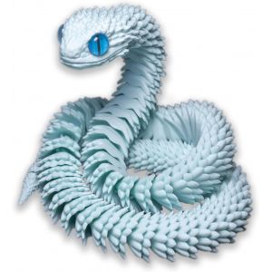 KAL-Jouet Serpent, Serpent 3D, Impression 3D, Serpent Imprimé 3D, Jouets D'Animaux Imprimés En 3D, Modèle De Serpent, Décoration Statue De Serpent, Jouet À Presser Pour L'Autisme/Tdah (45 Cm, Bleu Ci - Neuf