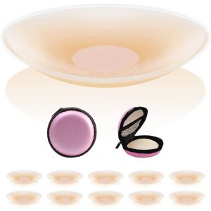 Meimie-5 Paires Réutilisable Cache-Tétons, Cache Tétons Réutilisables En Silicone Écologique Et Ultra Doux,Cache-Tétons Auto-Adhésif Invisible En Silicone Nipple Cover - Neuf