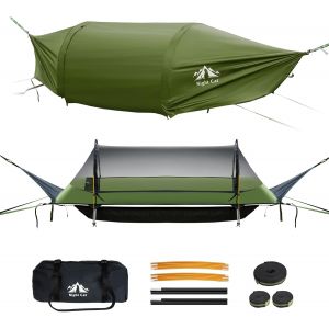 Ulteronixshop-Hamac Tente Fond Plat Pour 1 Personne Avec Moustiquaire Couverture Imperm&eacute;able Et Espace De Rangement Suppl&eacute;mentaire Randonn&eacute;e Camping Dans Jardin Arri&egrave;re Cour Sauvage - Neuf
