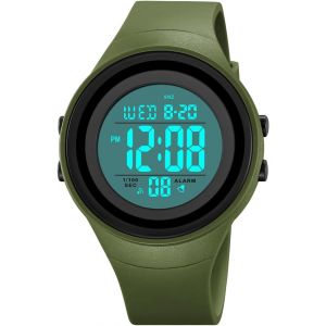 Eryi-Unisex Homme Et Femme Outdoor Militaires Etanche Montre Sport Led Électronique 12h/24h Semaine Chronographe Temps Double Plastique Montres Bracelet - Neuf
