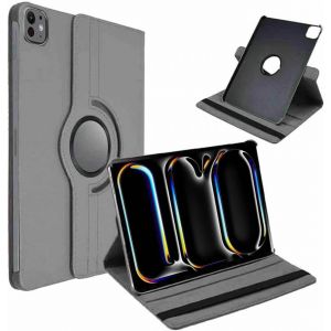 Kalanka-Étui Rotatif Pour Ipad Pro 13"" M4 (2024) A2925/A2926/A3007, Rotation Intelligente À 360 Degrés, Fonction Veille/Réveil Automatique Pour Ipad Pro 13"" (Gris) - Neuf