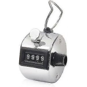 Compteur Main Tenu Clicker 4 Chiffres Chrome Palm Golf People Counting Club (1pcs) - Neuf