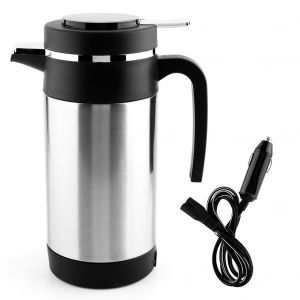 Bouilloire electrique en acier inoxydable 1200 ml pour voiture, thermos, chauffe-eau, 12 V - Neuf