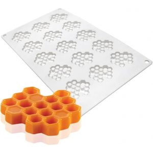 AYUHR-Moules en silicone à 15 cavités en nid d'abeille pour chocolat, nid d'abeille, moule en silicone en forme de ruche, moule en silicone en forme de ruche, moule en silicone pour cuisine, gâteau, - Neuf