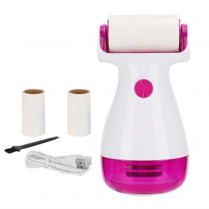 Rasoir anti-peluches electrique portable USB, tondeuse anti-bouloches pour pulls et vetements, rouge - Neuf