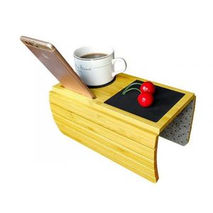 Plateau Antid&eacute;rapant Pour Accoudoir De Canap&eacute;, Support Pour Collations Et Boissons, R&eacute;glable Et Portable - Neuf