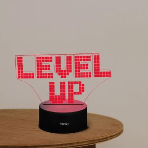 Fin01 Veilleuse Led 3d Pour D&eacute;coration De Salle De Jeux, 16 Couleurs Changeantes, Piles Usb, T&eacute;l&eacute;commande, Contr&ocirc;le Tactile, Anniversaire, No&euml;l, Gar&ccedil;ons Et Filles, Amateurs De Jeux[Vei9272691] - Neuf