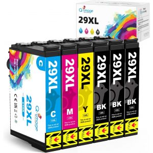 29XL 29 XL Cartouches d'encre Compatible avec Cartouche Epson 29XL Multipack pour Epson XP-342 XP-352 XP-452 XP-332 XP-245 XP-442 XP-255 XP-355 XP-455 XP-247 XP-432 XP-435 XP-335 XP-345 (Pack de 6) - Neuf