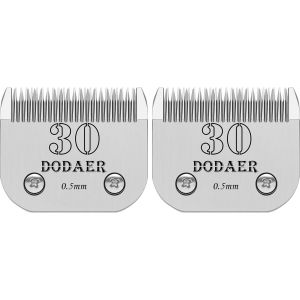 Lame de changement de fente de chien,compatibles avec 45-50/Heiniger/Andis/Oster A5/10KM Series tondeuse pour chien,taille 30# longueur de coupe 0,5 mm 1/50"",2 unit&eacute; - Neuf