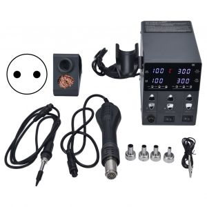XYONG Station de soudage a air chaud 2 en 1 en acier inoxydable ABS, prise 760WEU (CA 220 V) - Neuf