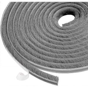 Bande de brosse de 10 m,joint de brosse auto-adhésif coupe-vent et anti-poussière pour fenêtres et portes mobiles,9 mm de largeur x 9 mm de hauteur,gris Betterlifefg - Neuf