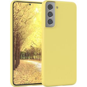 TRAHOO-- Housse en Silicone pour Galaxy S21 5G Housse Souple Antichoc Housse pour Portable avec Protection pour Appareil Photo Fines Premium Protection Cover TPU Phone Bumper en Jaune - Neuf