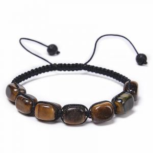 Guérison Cristal Perle Bracelet Femmes Pierres Naturelles Yoga Reiki Chakras Pierre Perles Anxiété Tressé Bracelet Ajustable Bijoux Hommes Cadeaux - Neuf